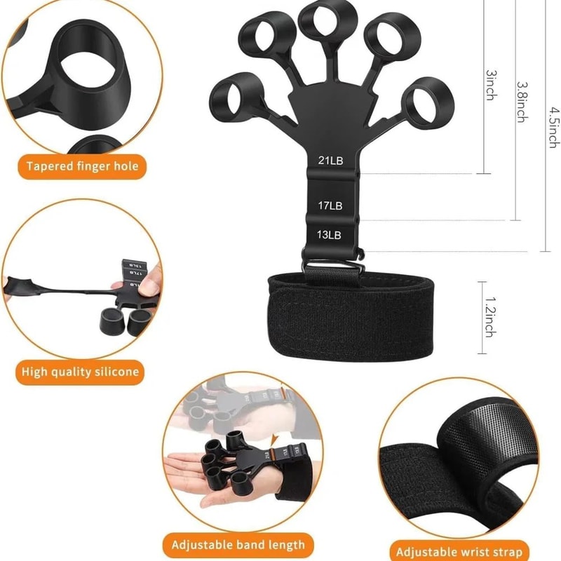 Adjustable Hand Gripper Grip Strengthener For Forearm Finger Training 1