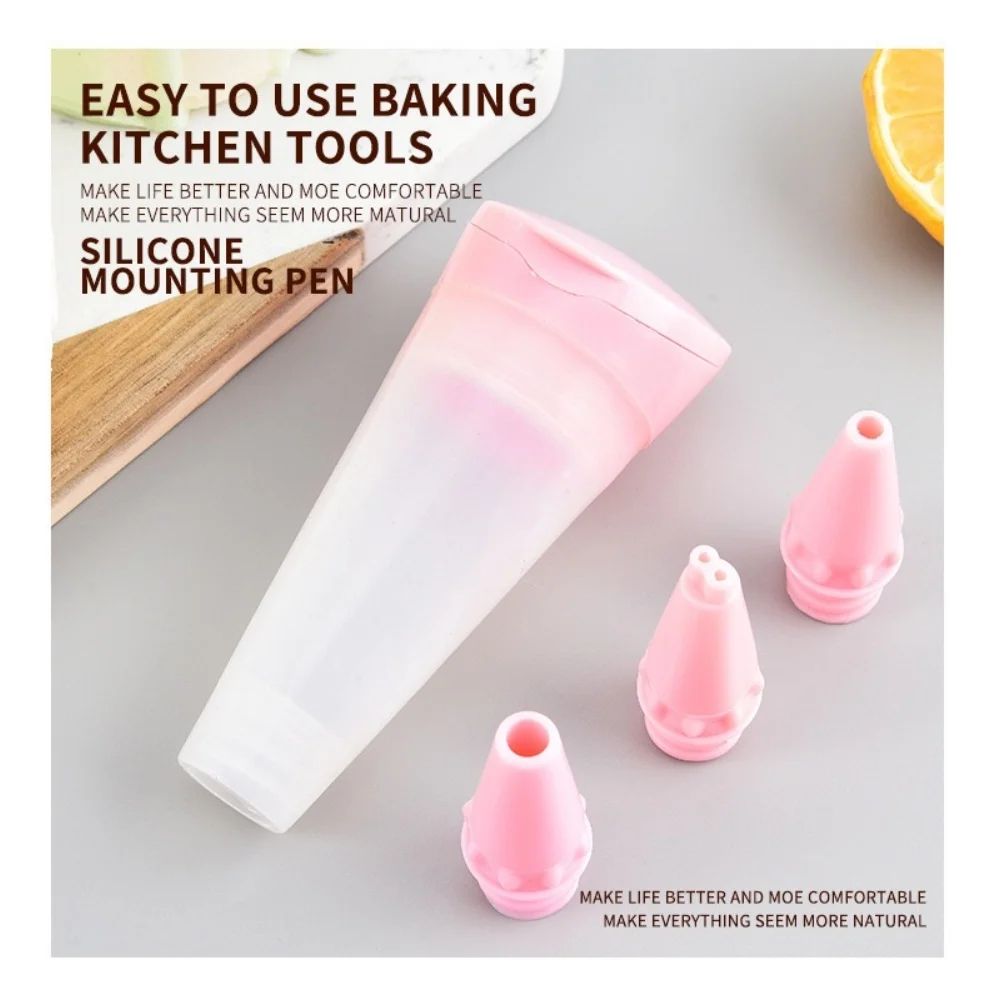 Reusable Piping Bag Pastry Decorating Pen Set With Silicone Piping Tips 3pc Easy Cake Decorating 2