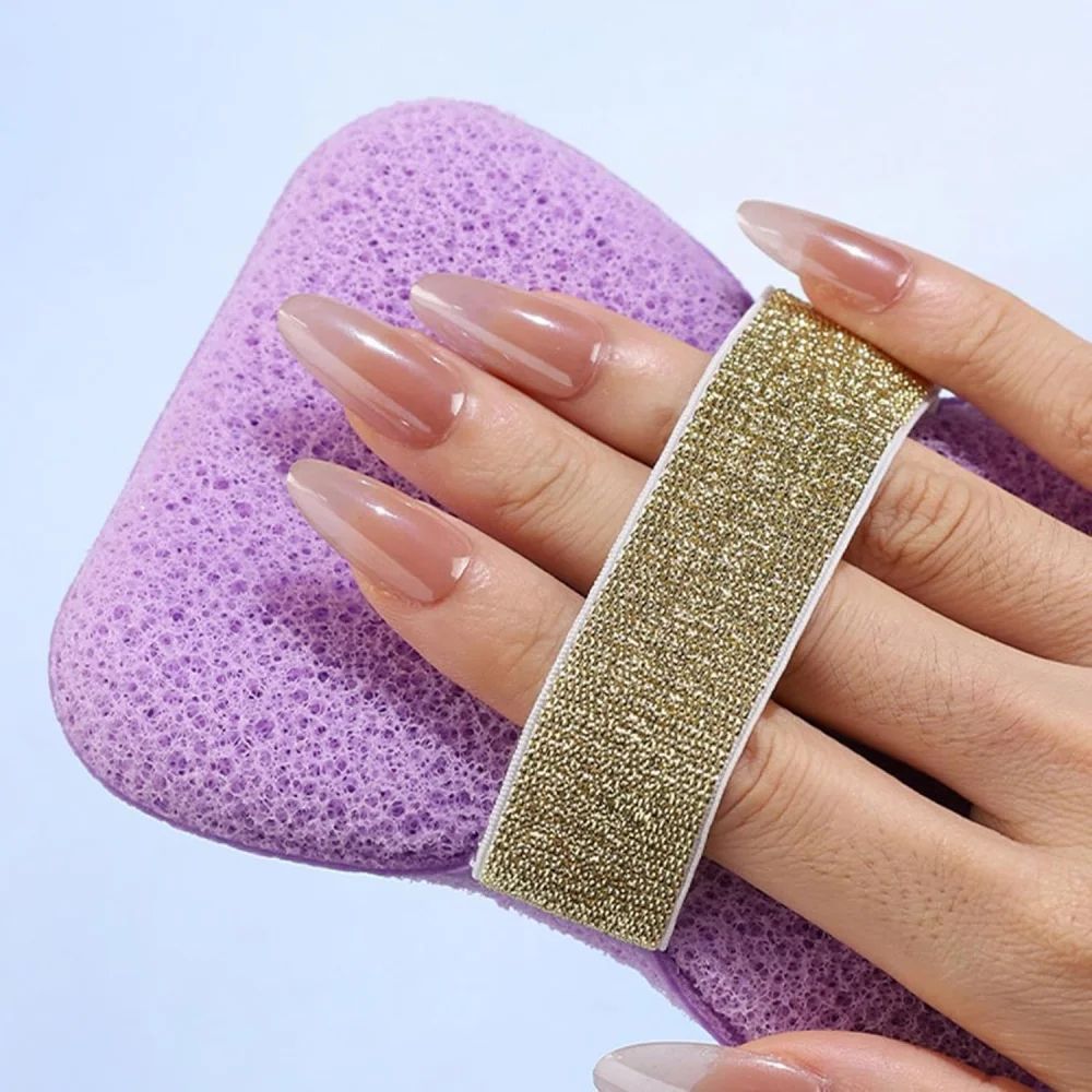 Exfoliating Bath Sponge Body Scrubber With Soap Saver Bag And Wrist Strap 4