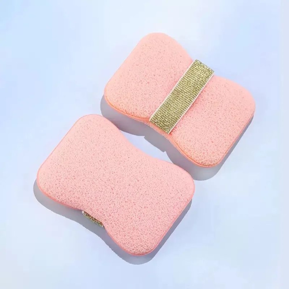 Exfoliating Bath Sponge Body Scrubber With Soap Saver Bag And Wrist Strap 7