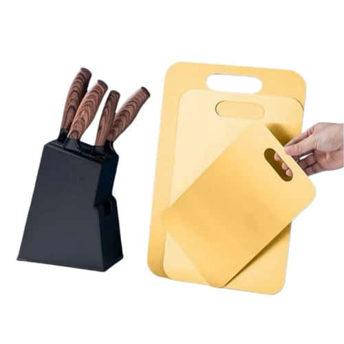 Stainless Steel Cutting Board – Non Slip, Dishwasher Safe Hygienic Chopping Board for Meat & Produce