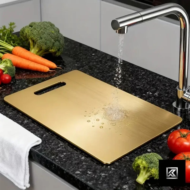 Stainless Steel Cutting Board Non Slip Dishwasher Safe Hygienic Chopping Board For Meat Produce 4
