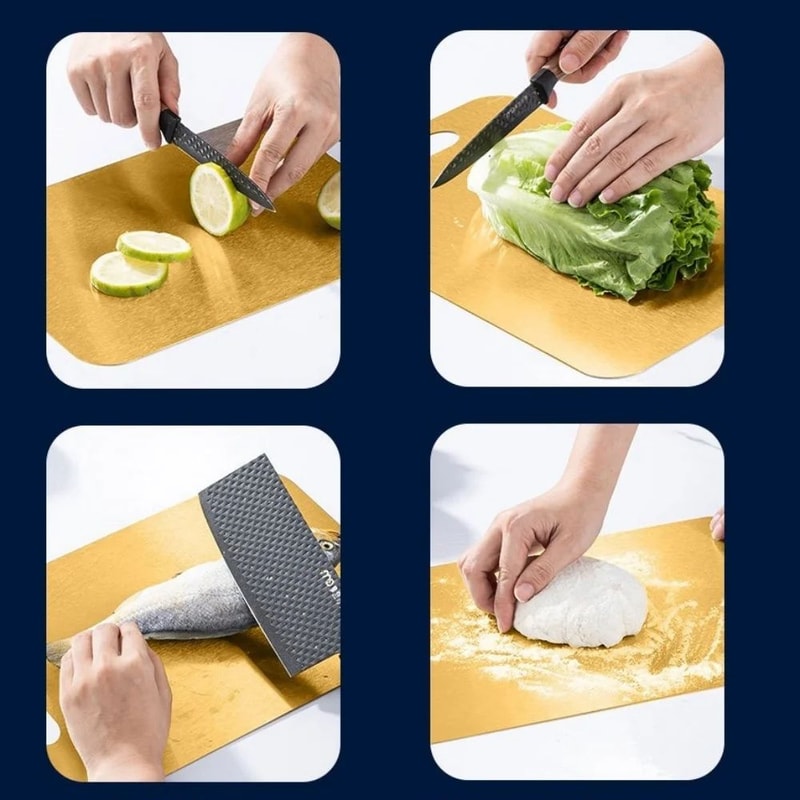 Stainless Steel Cutting Board Non Slip Dishwasher Safe Hygienic Chopping Board For Meat Produce 5