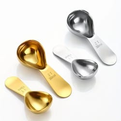 stainless steel coffee scoop – short handle coffee measuring spoon 30ml for baristas, beans & seasonings
