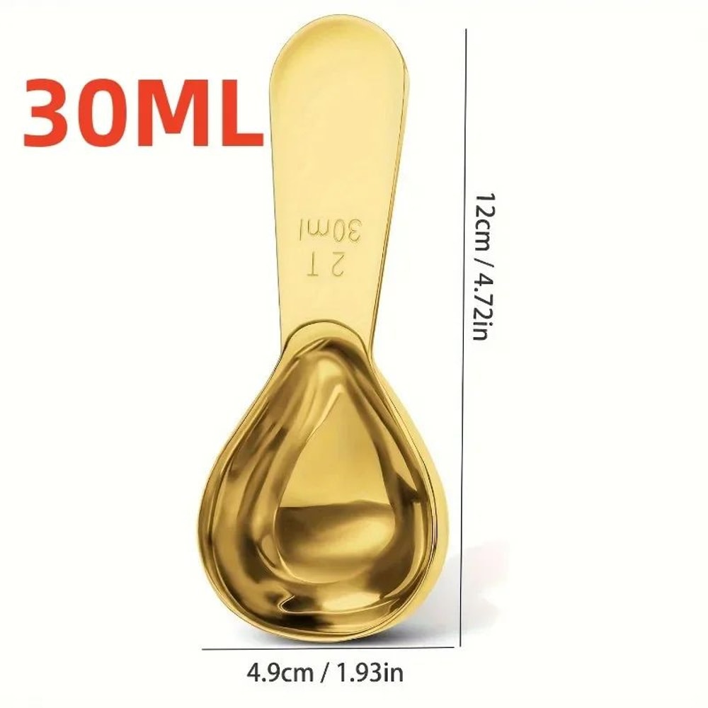 Stainless Steel Coffee Scoop Short Handle Coffee Measuring Spoon 30ml For Baristas Beans Seasonin 8