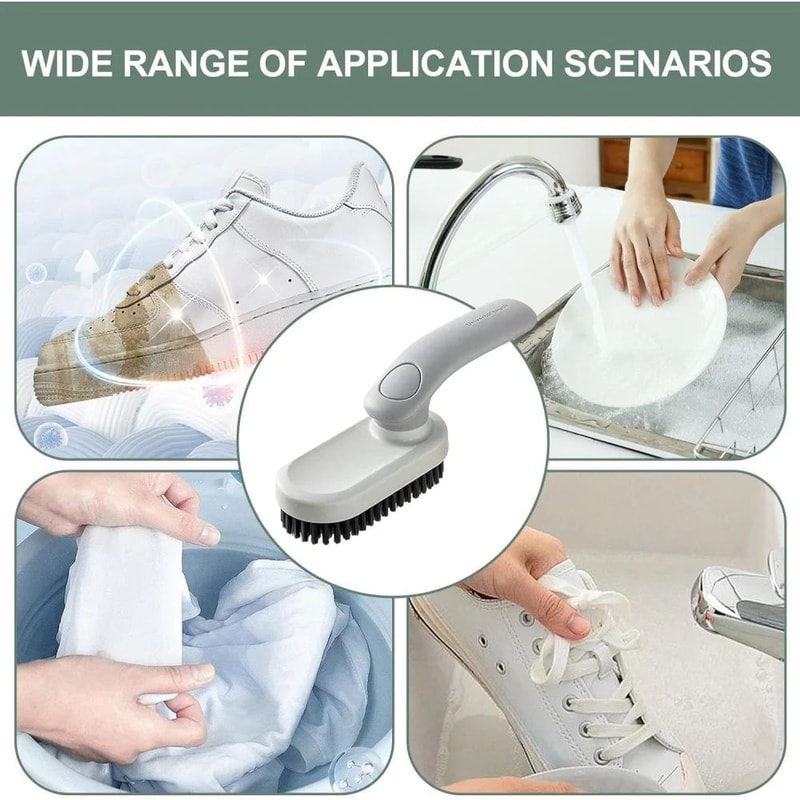 Foldable Soft Bristle Laundry Shoe Cleaning Brush With Ergonomic Handle 3