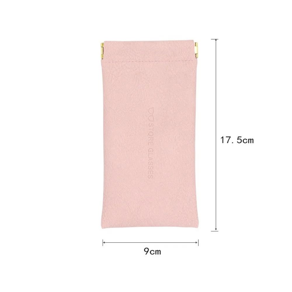 Soft PU Leather Glasses Pouch SqueezeTop Portable Eyeglass Sunglasses Case Unisex 7