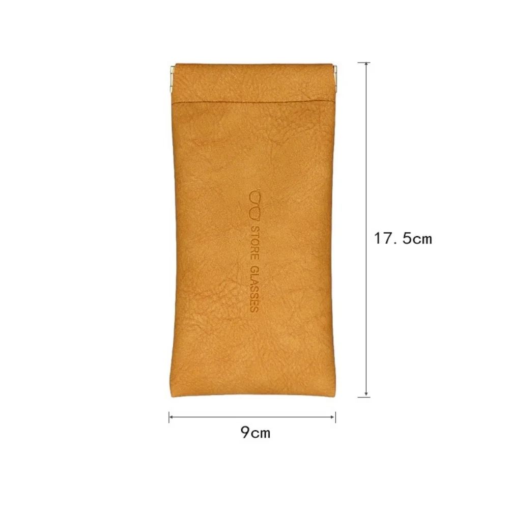 Soft PU Leather Glasses Pouch SqueezeTop Portable Eyeglass Sunglasses Case Unisex 8
