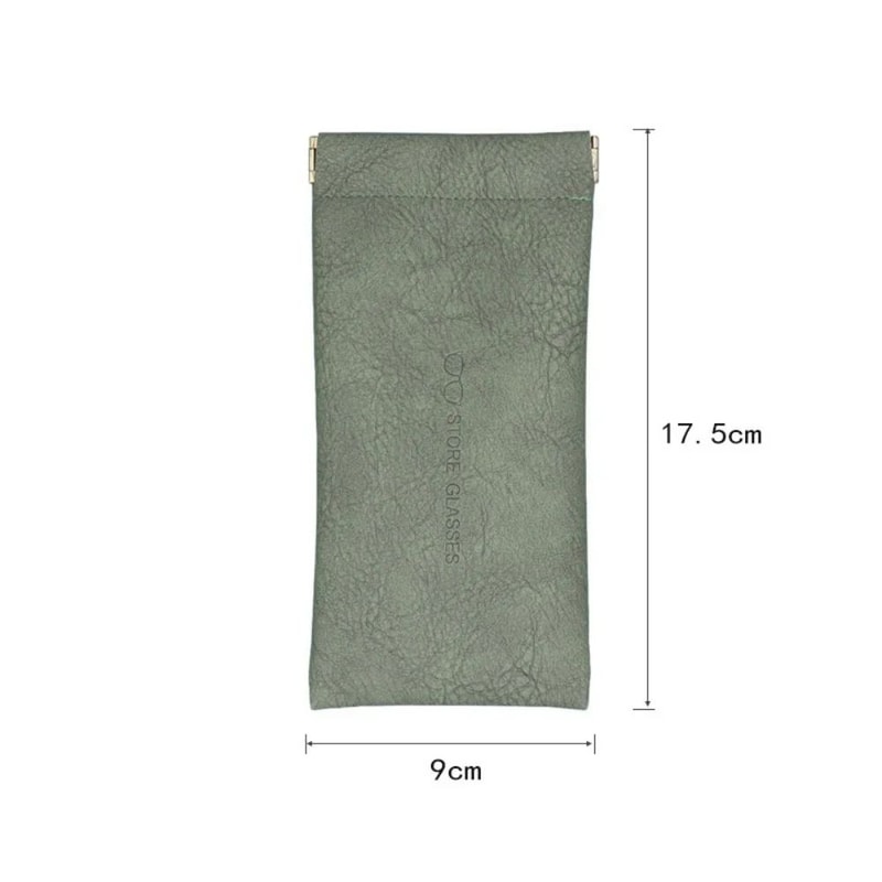 Soft PU Leather Glasses Pouch SqueezeTop Portable Eyeglass Sunglasses Case Unisex 6