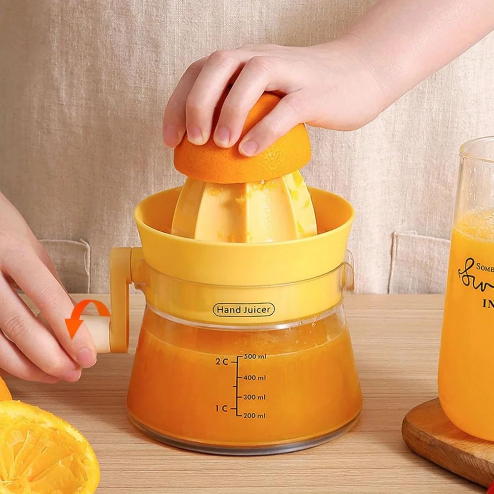 HandCrank Manual Citrus Juicer For Lemon Orange LaborSaving Fresh Juice Press 4