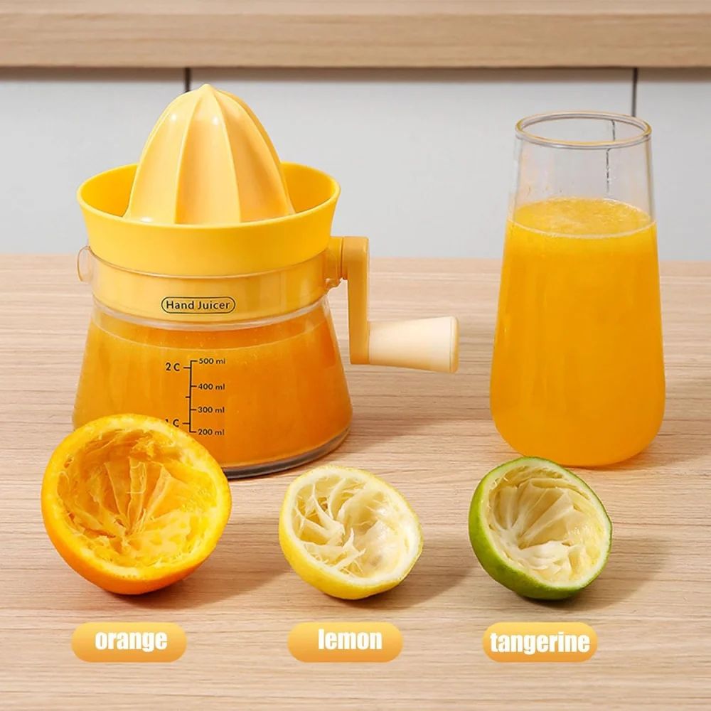 HandCrank Manual Citrus Juicer For Lemon Orange LaborSaving Fresh Juice Press 5