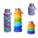 Collapsible Silicone Water Bottle BPAFree Foldable Leakproof Travel Bottle For Hiking Gym Everyda 0