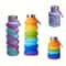 Collapsible Silicone Water Bottle BPAFree Foldable Leakproof Travel Bottle For Hiking Gym Everyda 0