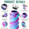 Collapsible Silicone Water Bottle BPAFree Foldable Leakproof Travel Bottle For Hiking Gym Everyda 2
