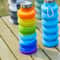 Collapsible Silicone Water Bottle BPAFree Foldable Leakproof Travel Bottle For Hiking Gym Everyda 3