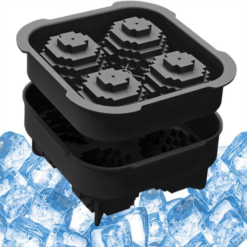 Large Silicone Ice Cube Mold With Lid Jumbo Whiskey Ice Cube Maker For Bourbon Cocktails 7