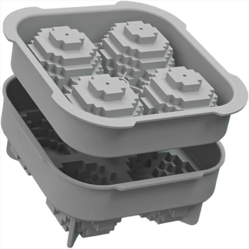 Large Silicone Ice Cube Mold With Lid Jumbo Whiskey Ice Cube Maker For Bourbon Cocktails 8