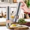 Stainless Steel Electric Salt And Pepper Grinder Set OneHanded Automatic Mills With LED Light 2pc 1
