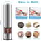 Stainless Steel Electric Salt And Pepper Grinder Set OneHanded Automatic Mills With LED Light 2pc 4