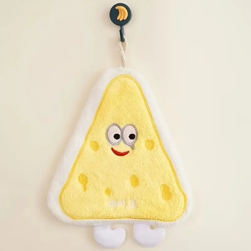 QuickDrying Coral Fleece Hanging Hand Towel Cute Absorbent Towel For Kitchen Bathroom 7