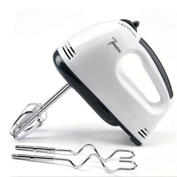 powerwhisk electric hand mixer with spiral whisk & dough hooks