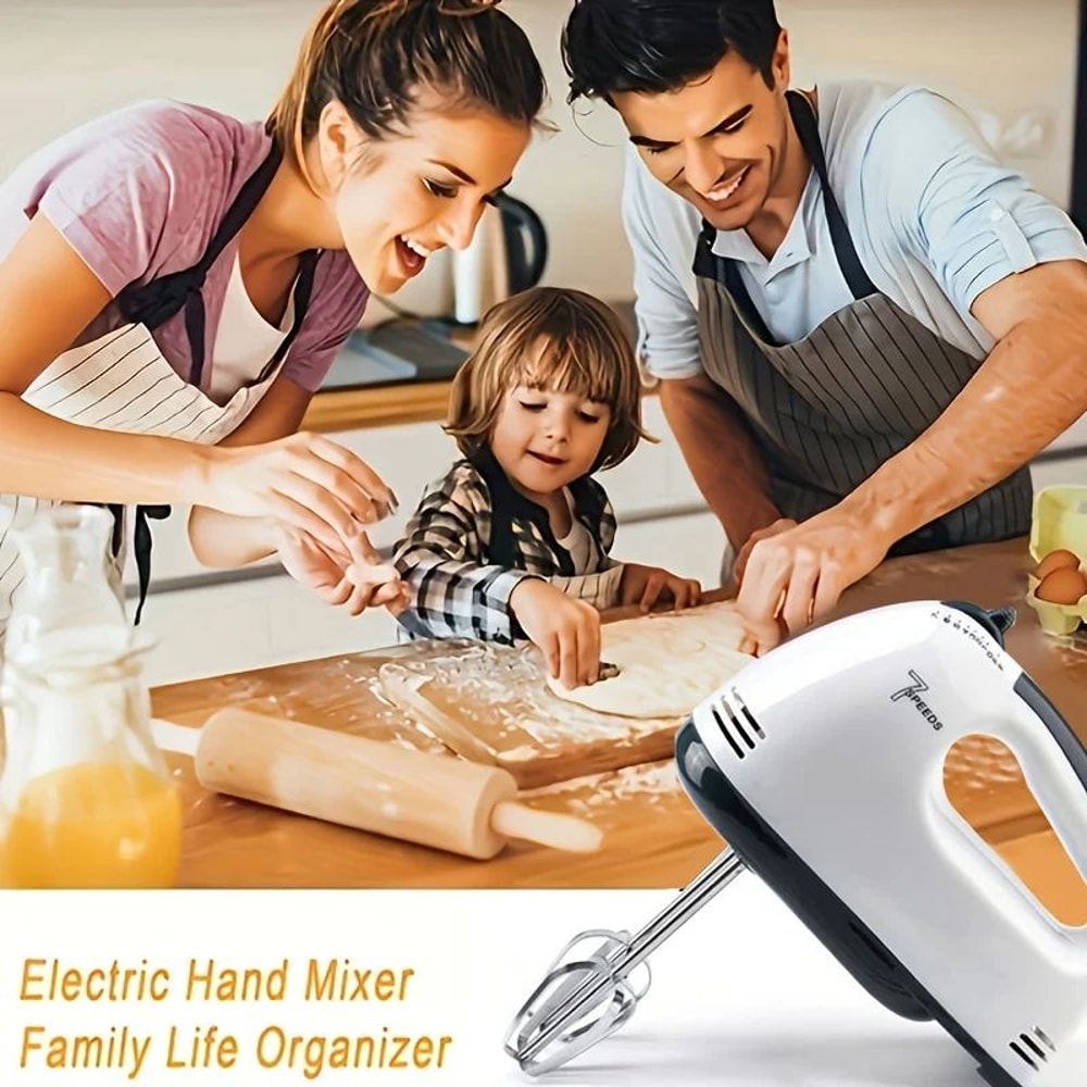 PowerWhisk Electric Hand Mixer With Spiral Whisk Dough Hooks 5
