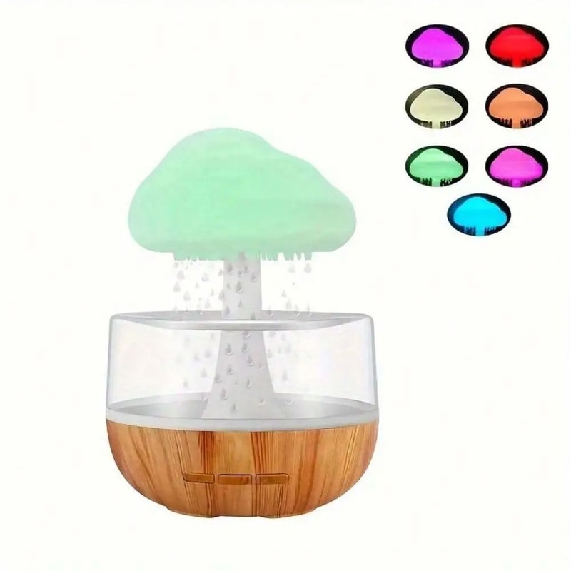 Rain Cloud Humidifier Night Light Mushroom Raindrop Atmosphere Lamp For Relaxing Sleep 5