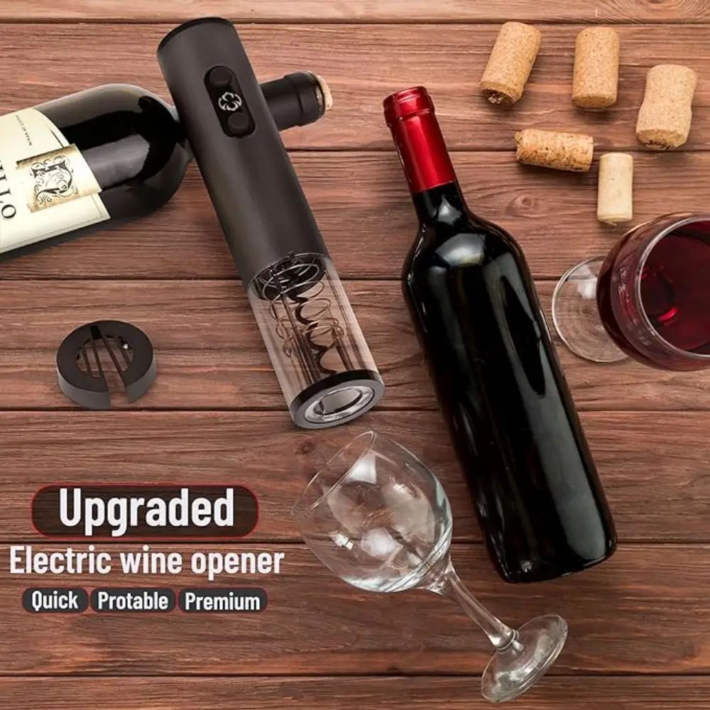 Automatic Rechargeable Electric Wine Opener With Foil Cutter Cordless Cork Removal In Seconds 1