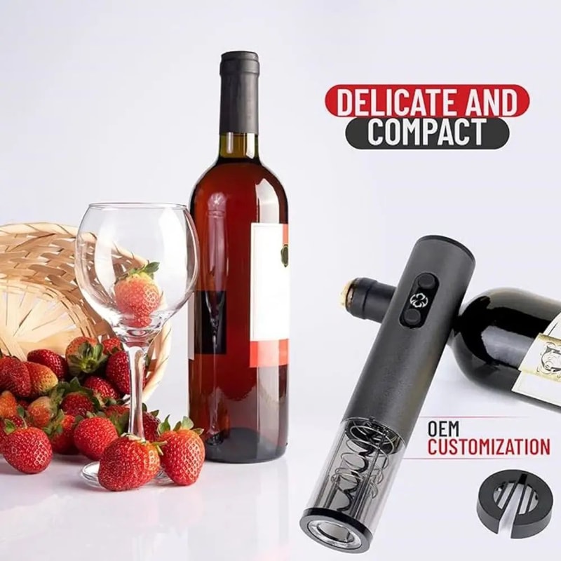 Automatic Rechargeable Electric Wine Opener With Foil Cutter Cordless Cork Removal In Seconds 2