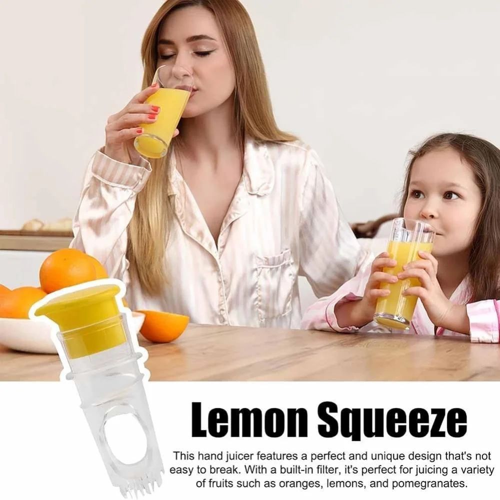 FreshSeal Manual Citrus Juicer With Lid Mini Lemon Squeezer Portable Citrus Press 2