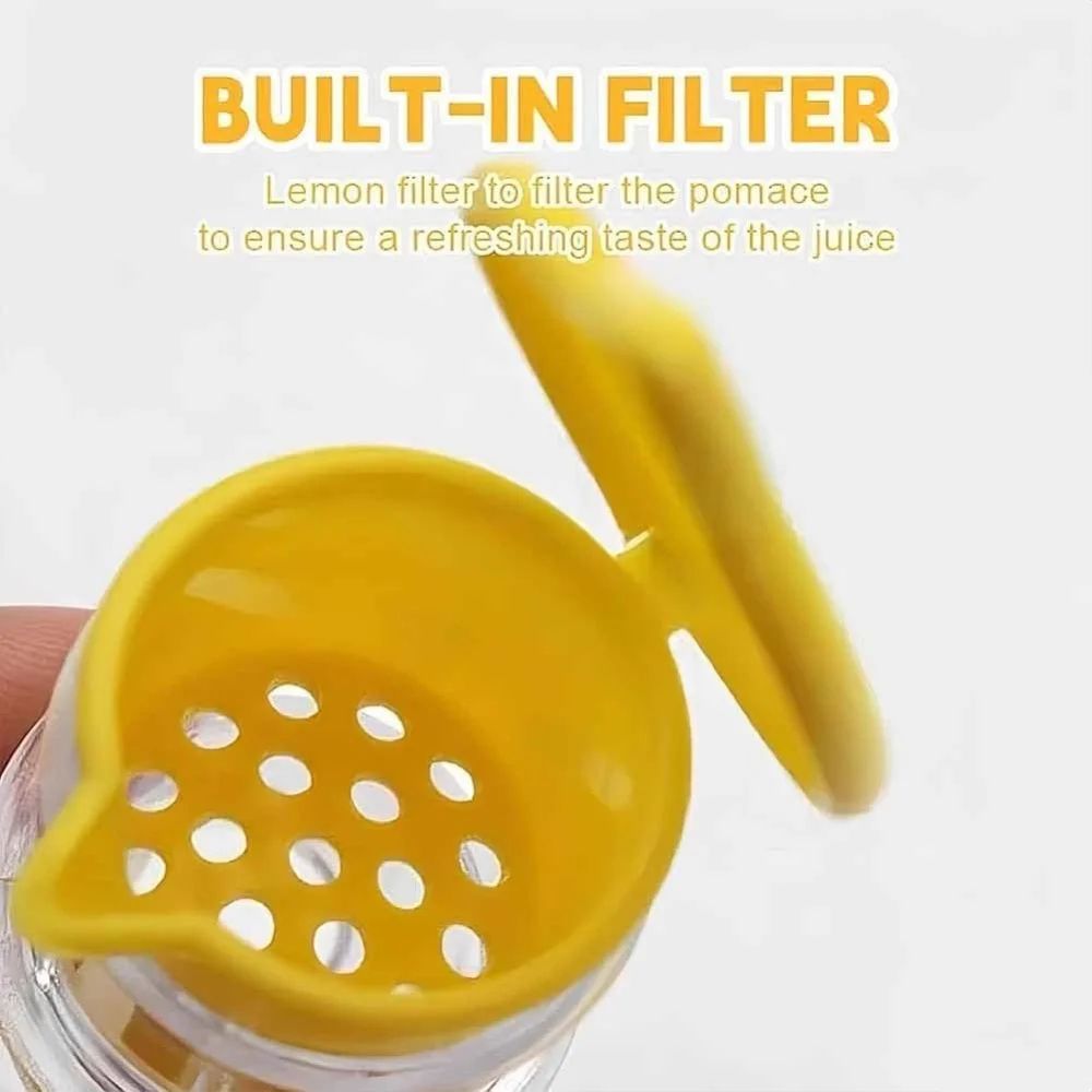 FreshSeal Manual Citrus Juicer With Lid Mini Lemon Squeezer Portable Citrus Press 3