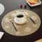 Round PVC Placemats Set Gold Silver HeatResistant NonSlip EasyClean Table Mats For Dining Events 1