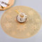Round PVC Placemats Set Gold Silver HeatResistant NonSlip EasyClean Table Mats For Dining Events 7