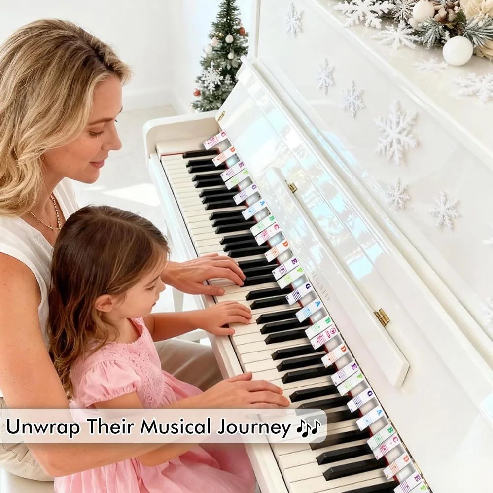 Removable Piano Keyboard Stickers For 8861 Keys Reusable Piano Note Labels For Faster Learning Beg 5