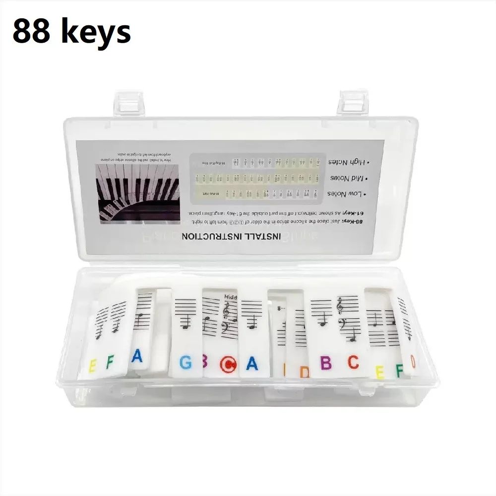 Removable Piano Keyboard Stickers For 8861 Keys Reusable Piano Note Labels For Faster Learning Beg 9
