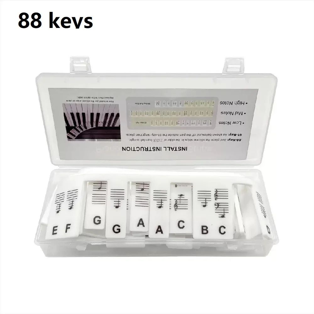 Removable Piano Keyboard Stickers For 8861 Keys Reusable Piano Note Labels For Faster Learning Beg 8