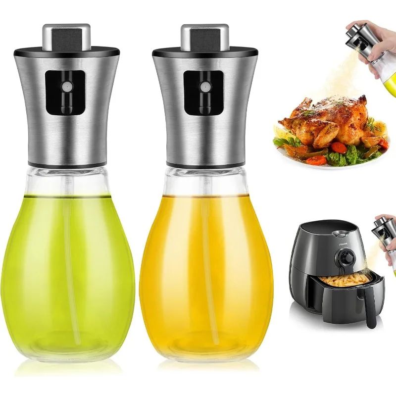 200ml Air Fryer Oil Sprayer Refillable Oil Spray Bottle For Olive Oil Vinegar Cooking Mist Contro 0