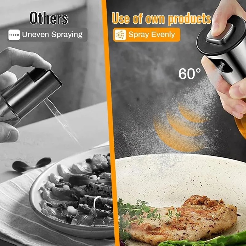 200ml Air Fryer Oil Sprayer Refillable Oil Spray Bottle For Olive Oil Vinegar Cooking Mist Contro 3