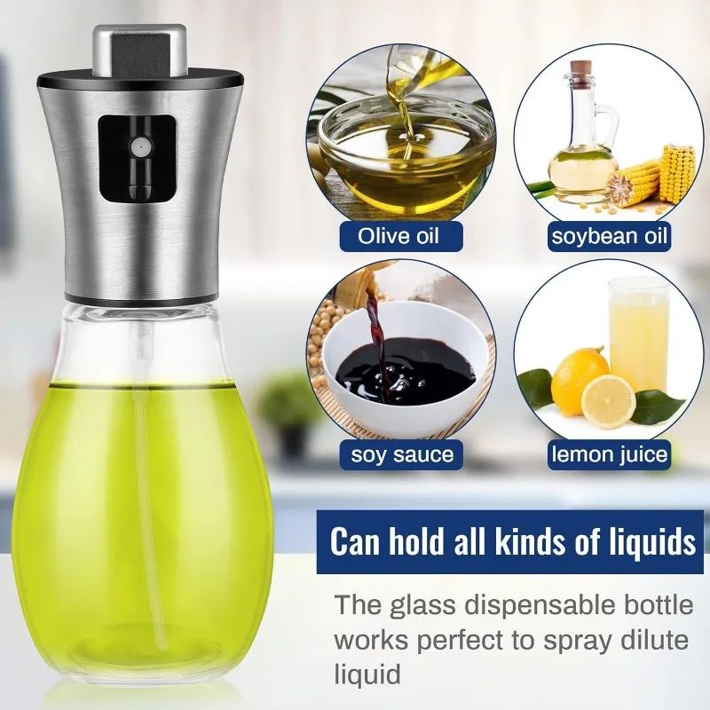 200ml Air Fryer Oil Sprayer Refillable Oil Spray Bottle For Olive Oil Vinegar Cooking Mist Contro 4