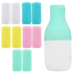 leak-proof silicone bottle caps for travel - reusable elastic covers for toiletry bottles (5–6 pack)
