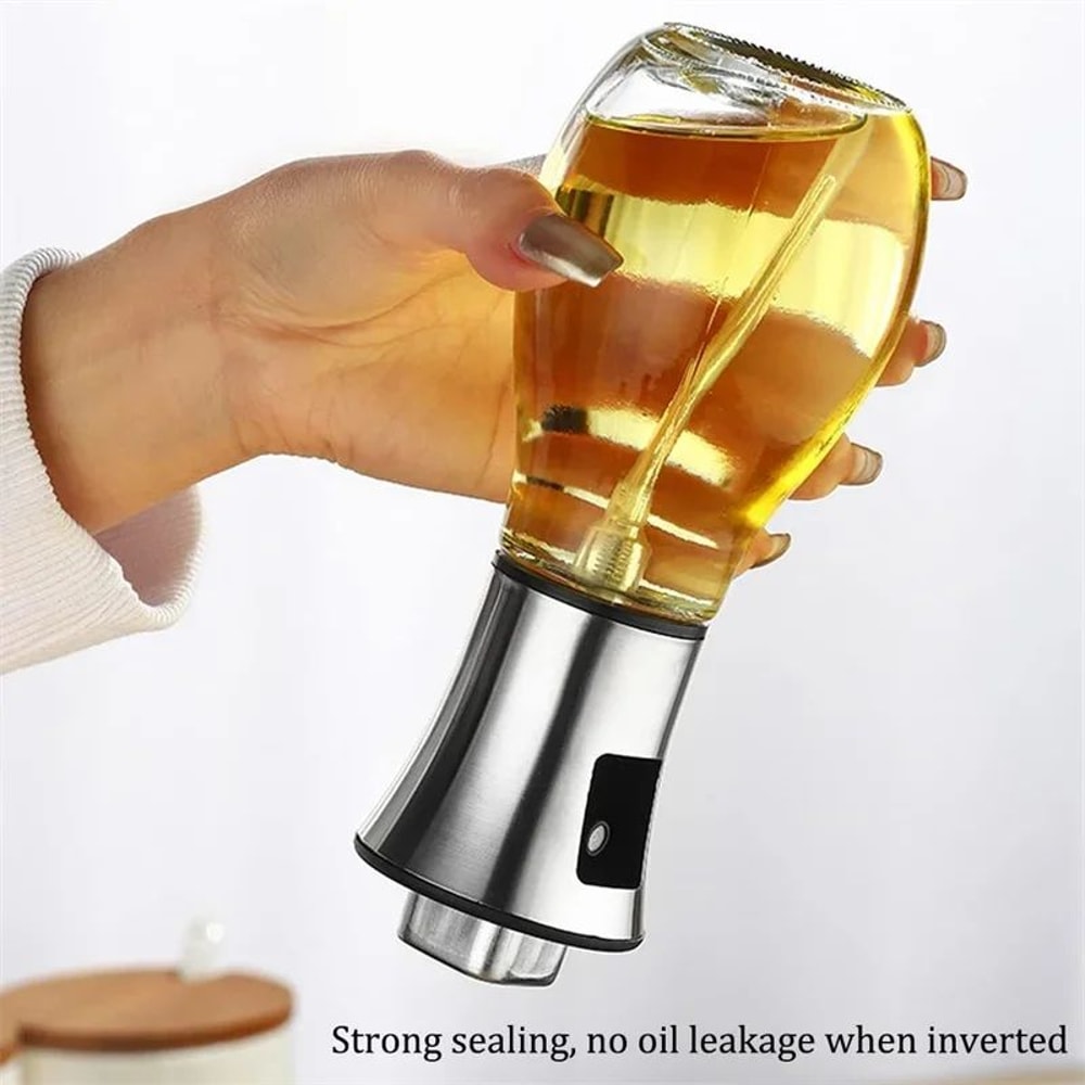 Stainless Steel Oil Sprayer For Cooking 200ml With Funnel Refillable Olive Oil Sprayer For Air Fry 4