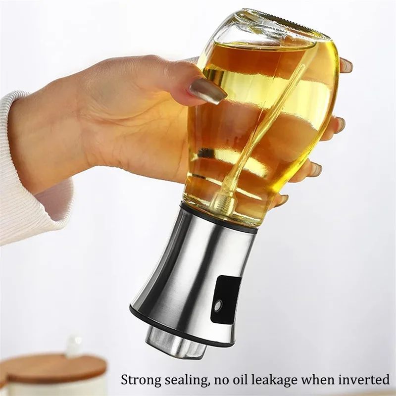 Stainless Steel Oil Sprayer For Cooking 200ml With Funnel Refillable Olive Oil Sprayer For Air Fry 4