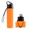600ml Foldable Silicone Water Bottle LeakProof Lightweight Collapsible Water Bottle For Hiking Cam 6