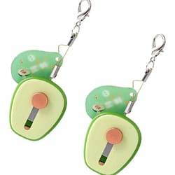 avocado-shaped stainless steel fruit and vegetable peeler with keychain – portable mini kitchen tool