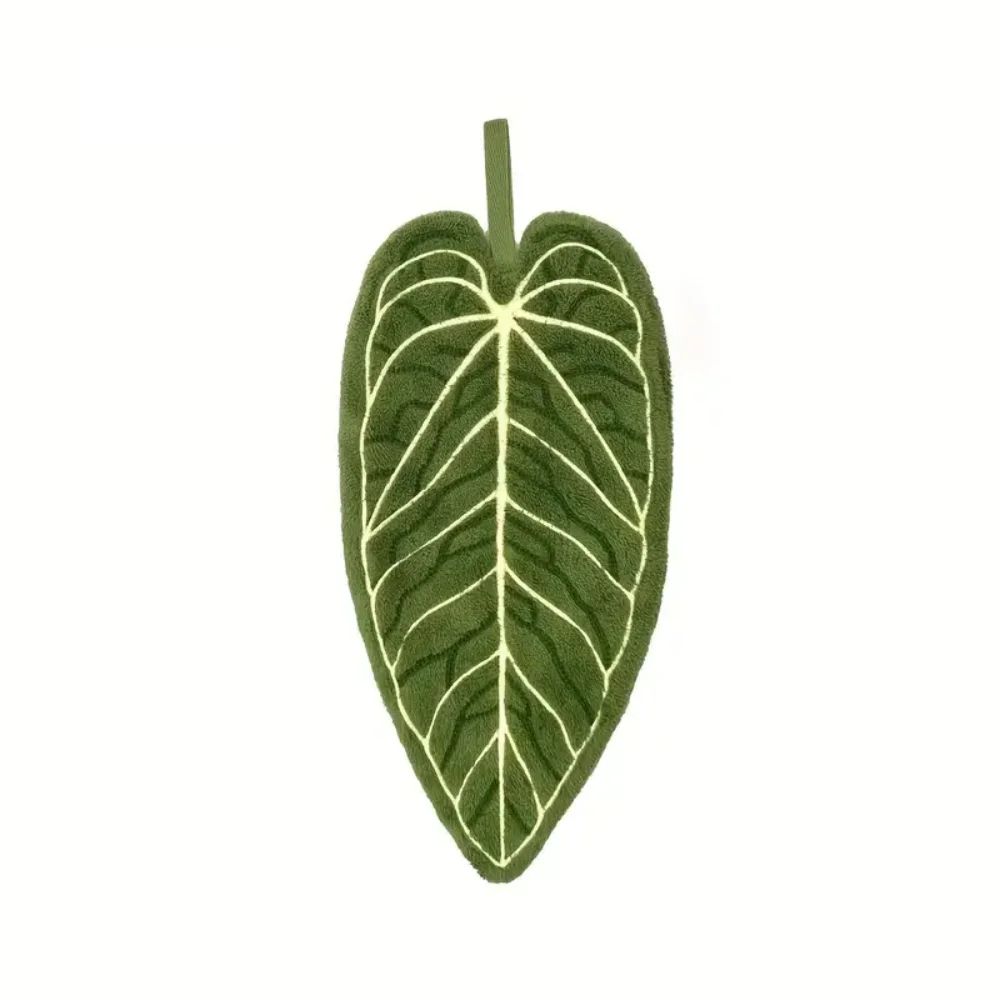 Tropical Leaf Coral Velvet Dish Towel Super Absorbent QuickDry Kitchen Bathroom Cloth 6