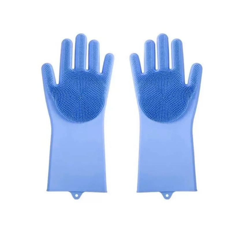 2in1 HeatResistant Silicone Cleaning Gloves With BuiltIn Scrubber Teeth 7