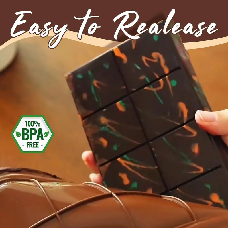 Dubai Chocolate Bar Mold Deep Silicone Chocolate Bar Mold For Thick Stuffed Filled Bars 2