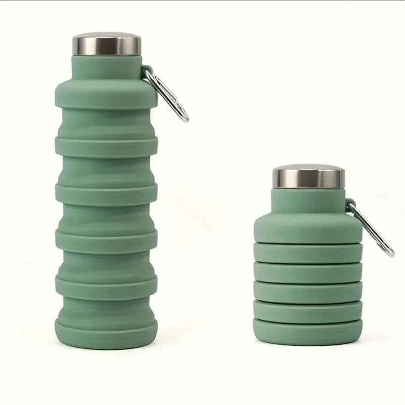 Collapsible Silicone Water Bottle BPAFree Foldable Travel Bottle For Hiking Everyday Hydration 6