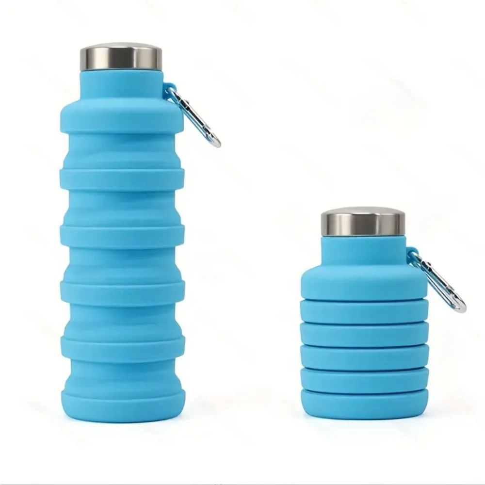 Collapsible Silicone Water Bottle BPAFree Foldable Travel Bottle For Hiking Everyday Hydration 9
