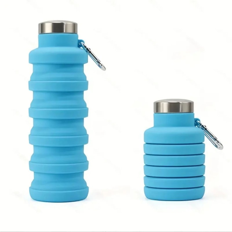 Collapsible Silicone Water Bottle BPAFree Foldable Travel Bottle For Hiking Everyday Hydration 9